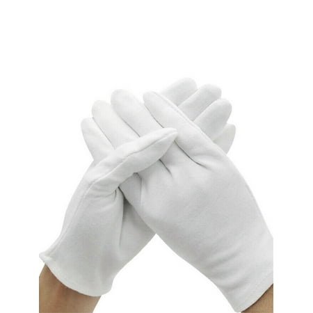 

Sunisery 6 Pairs Handling Work Hands Protector Soft Costume Jewellery Cotton White Gloves