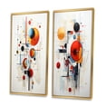 thumbnail image 3 of Designart "Colorful Suprematism Pure composition II" Abstract Suprematism Framed Wall Art Set Of 2 - Multi-Color Abstract Gallery Wall Frame Set For Home Decor, 3 of 6