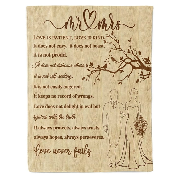 HiiKaa Wedding Gifts for Couples,2025 Soft Blanket,Bridal Shower Gifts for Bride to Be,Anniversary Romantic Gifts for Her,Wedding Gifts for Newlyweds Wedding Throw Blanket 60 * 50"