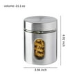 thumbnail image 2 of MOQIN Kitchen Canisters By Home Basics | Food Storage Containers with Lids Airtight | Stainless Steel and Glass | With See-Through Windows (Silver), For Flour, Coffee, Sugar, and Dry Ingredients, 2 of 3