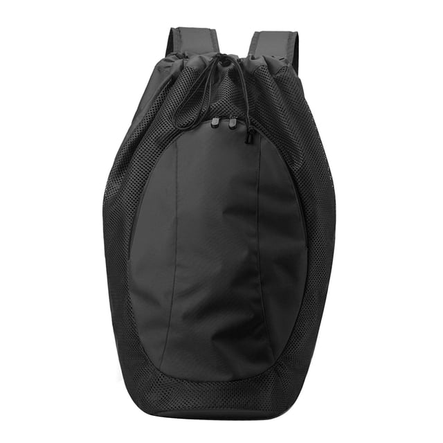 koolsoo Drawstring Backpack Fitness Drawstring Gym Bag for Shopping Badminton Tennis Black