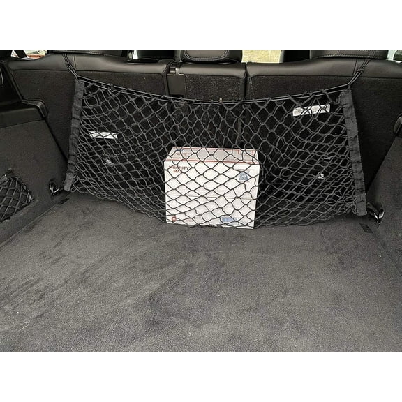 EACCESSORIES EA Rear Trunk Organizer Cargo Net for Mercedes-Benz GLE-Class ML-Class 2006-2023 – Envelope Style Cargo Net for SUV – Premium Mesh Elastic Car Trunk Organizer – Compatible with GLE ML