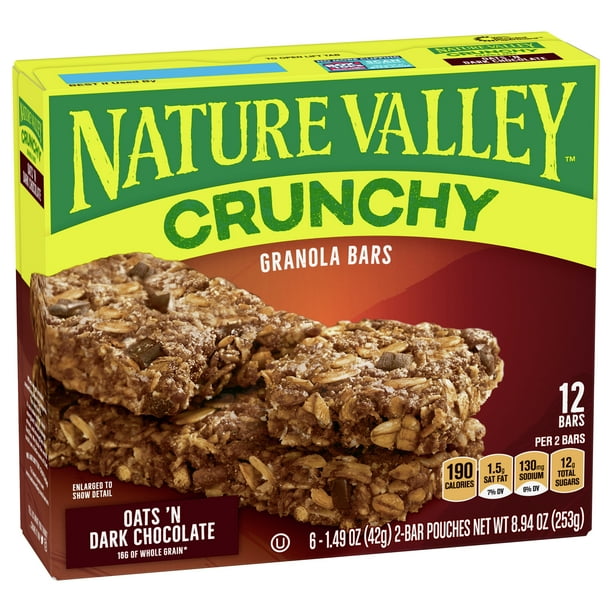 Nature Valley Crunchy Granola Bars, Oats 'n Dark Chocolate ...