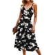thumbnail image 1 of ICHUANYI Clearance Women's Fashion Sexy V-Neck Sleeveless Hollow OUt Printed Print Mini Dresses(Black, XL) Ichuanyi Ichuanyi, 1 of 8