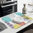 thumbnail image 3 of Yellow Floral and Petal Pattern Dish Drying Mat for Kitchen 1 Pack, Ultra Absorbent Microfiber Dishes Drainer Mats,16"x18", 3 of 6