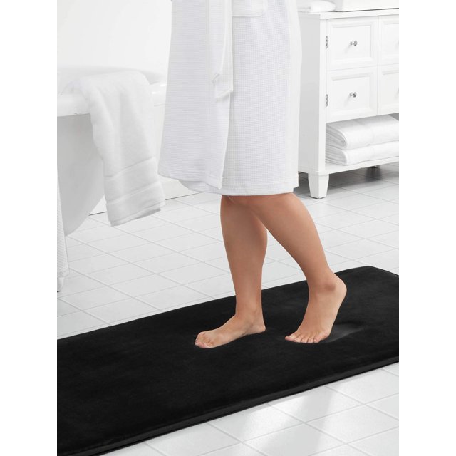 1pc Simple Solid Color Memory Foam Quick Rebound Water-Absorbent Non-Slip Floor Mat Bathroom Floor Mat Bathroom Floor Mat