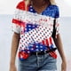 thumbnail image 2 of Blusa de manga corta con cuello en V para mujer, informal, sexy, a la moda, de verano Pompotops hkajfhjk470193, 2 of 5