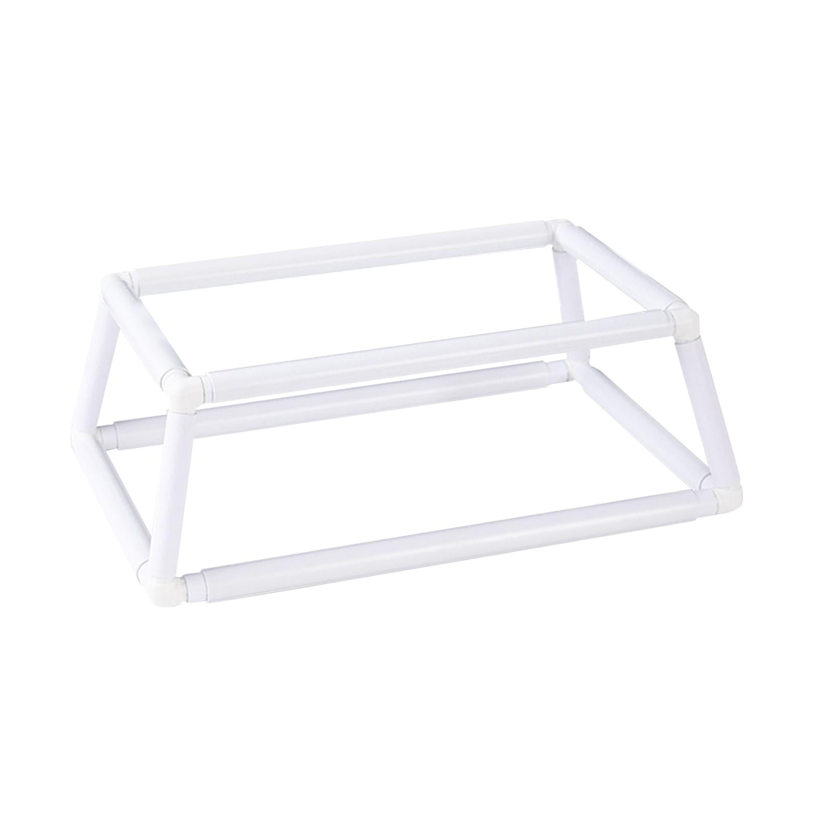 Abbraccia Cross Stitch Rack Embroidery Frame Lap Stand Hands Frees Compact DIY Sewing Combo Multifunction Embroidery Hoop Lap Stand Hoop white large