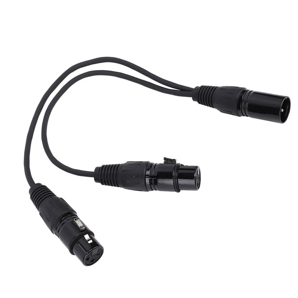 Cable XLR Macho A Hembra Doble, Uso Flexible Doble Blindaje Conector De 3 Pines De 30 Cm Cable Divisor En Forma De Y Para Mezcladores Cámaras Altavoces