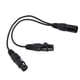 thumbnail image 1 of Cable XLR Macho A Hembra Doble, Uso Flexible Doble Blindaje Conector De 3 Pines De 30 Cm Cable Divisor En Forma De Y Para Mezcladores Cámaras Altavoces, 1 of 7