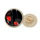 thumbnail image 1 of Flores rojas la pintura abstracta Corn poppy Broche de oro metálico circular, 1 of 3