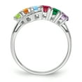 thumbnail image 3 of Sterling Silver Rhodium-plated Family Jewelry Mounting QXMR86/6SSM-8, 3 of 7