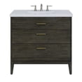 thumbnail image 2 of Sunny Wood Tl3621d Tyler 36" Free Standing Hardwood Vanity Cabinet Only - Dark Pearl, 2 of 7