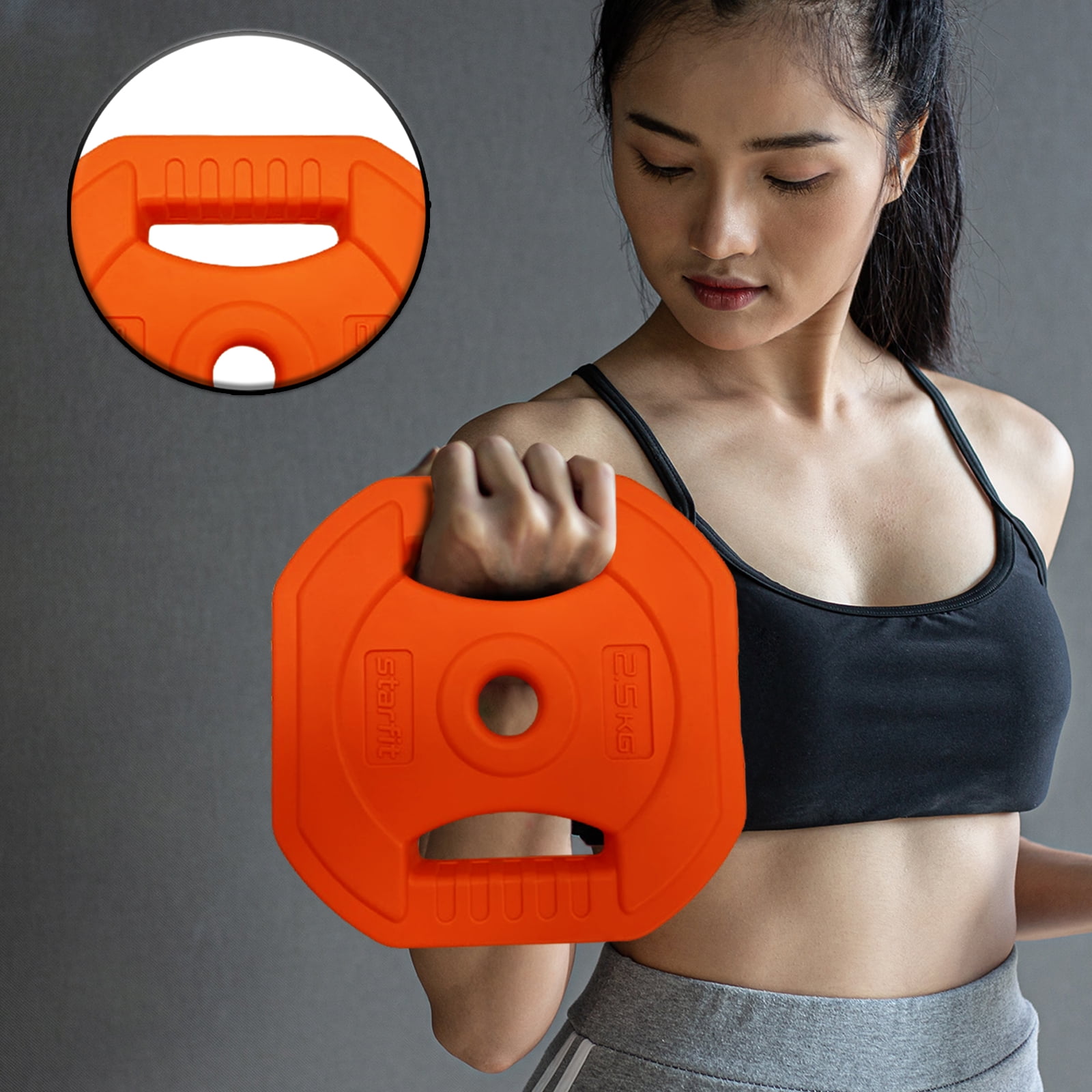 20KG/44LB Barbell Weight Set with PU Coated Plates, 2 Bars & Shoulder Pad for Home Gym Strength Training