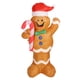 thumbnail image 3 of Pan De Jengibre Autoinflable, Hombre De Jengibre Inflable Navideño, Muñeco De Nieve Navideño, Súper Puntadas, Sable, Lindo, 5 Pies De Alto Con Bastón De Caramelo, 3 of 7