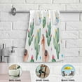 thumbnail image 6 of Dreamtimes Tropical Catus 2 pcs Hand Towels Set, Soft Lightweight Highly Absorbent Towel for Bathroom Toilet Kitchen Beach 28.3x14.4in, 6 of 7