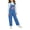 Blue, variant on Girls' Casual Sleeveless Jumpsuits Kids Wide Leg Bib Overalls Adjustable Strap Loose USA Flag Rompe𝗋 Long Pants with Pockets Girls Adjustable Straps Overalls