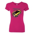 thumbnail image 2 of Wild Bobby, Ford Boss 302 Mustang Horse Power Retro, Cars and Trucks, Women Slim Fit Junior Tee, Raspberry, Large, 2 of 4