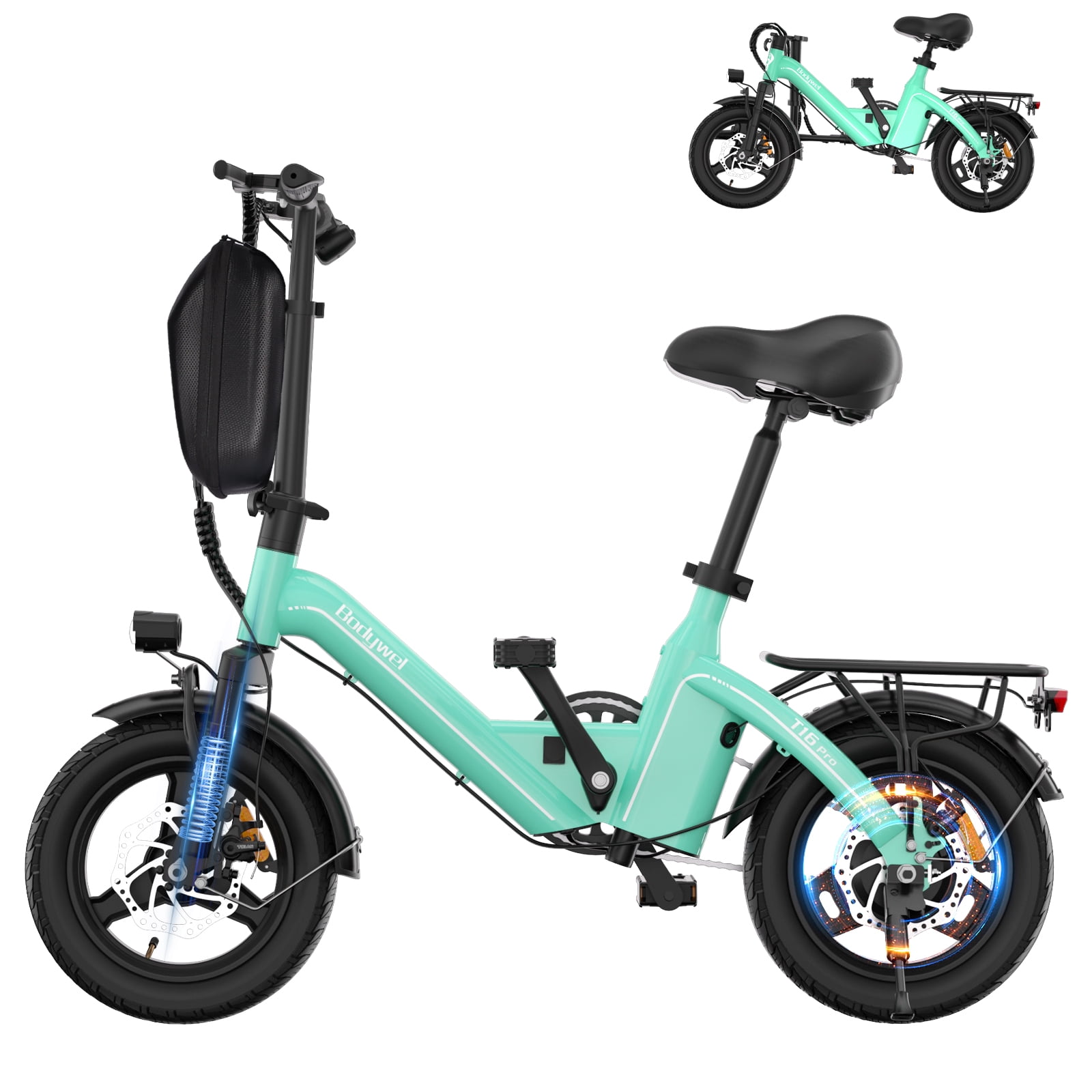 Blue with Bag & Rear Rack