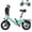 Blue with Bag & Rear Rack, variant on Bodywel 14" Electric Bike for Teens and Adults, Peak 500W Motor, Mini Ebike for Commuter, 360Wh Hidden Anti-Theft Battery, Folding Ebike, UL2849