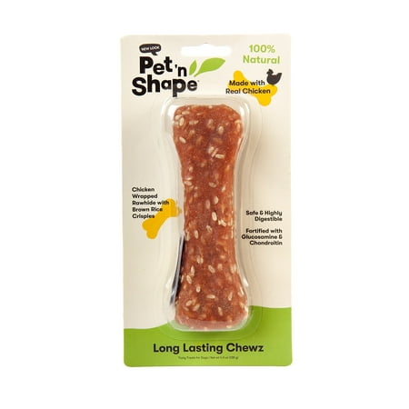 UPC: 0032657601088 | Pet n Shape Long Lasting Chicken Chewz Dog Treats – Chicken Wrapped Rawhide 1 Bones 8-Inch Long