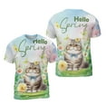 thumbnail image 3 of Exotic Shorthair Hello Spring Time Flower Floral Nature All Over Print 3D Shirt Unisex Merch Cat Lover Kitten Owner Gifts - 02031, 3 of 6