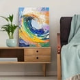 thumbnail image 5 of Abstract Ocean Wave Canvas Wall Art，Suitable for Living Room， Bedroom， Bathroom， Office， and Hotel Decoration., 5 of 8