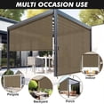 thumbnail image 6 of NAWAY 6'W x 6'H Outdoor Roller Shades, Cordless Patio Roll Up Blinds 90% UV Protection Exterior Shade Cloth Roll for Porch Gazebo Pergola Balcony Backyard,Mocha, 6 of 7
