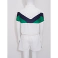 thumbnail image 3 of Yartina Kids Girls Tennis Clothes Set Sleeveless Pullover Top with Shorts Sport Suit Set Training Green 150, 3 of 7