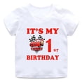 thumbnail image 3 of Camiseta con estampado de Disney para niños y niñas, camisa de algodón de manga corta con estampado gráfico de dibujos animados, decoración para fiesta de cumpleaños de bebé, 3 of 4