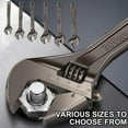 thumbnail image 2 of Adjustable Wrench Large Opening Short Handle Multifunctional Wrench Plumbing, 2 of 16