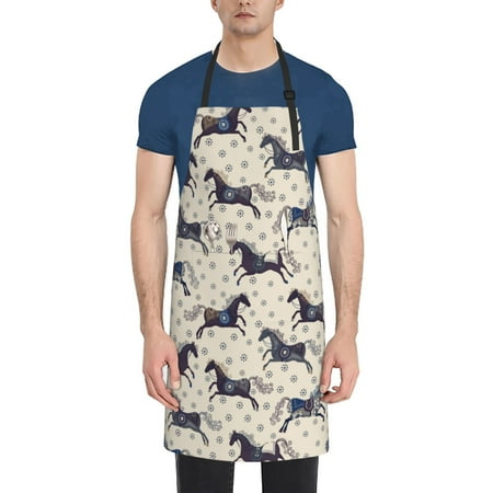 

Naloa Horse Apron Kitchen Aprons with Pockets for Women Men Chef