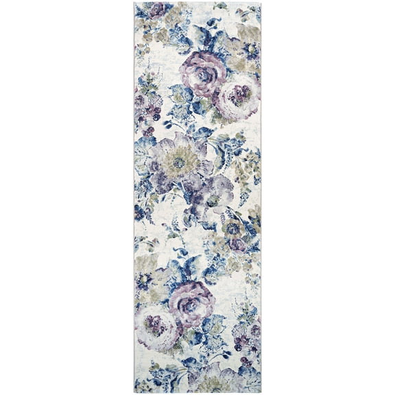 Couristan Easton Floral Chic Area Rug, 2'7" x 7'10" Runner, Bone-Multi