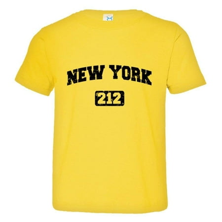 

PleaseMeTees™ Toddler New York 212 Area Code I Love NY Distressed HQ Tee