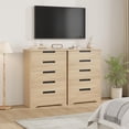 thumbnail image 4 of Studyset 5 Drawer Dresser for Bedroom, Natural Chest of Drawers with Embedded Handles, Dresser Organizer for Living Room, Nursery,, 4 of 7