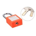 thumbnail image 3 of Candados de bloqueo y etiquetado con grillete de 1-1/2 pulgadas, llave diferente, candado de seguridad de plástico naranja, 2 pcs, 3 of 4