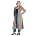 thumbnail image 5 of Plus Size Long Duster Open Front Knit Cardigan, 5 of 9
