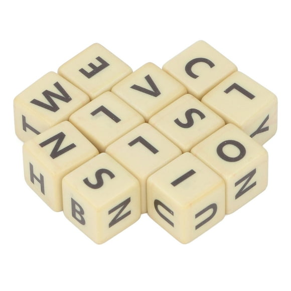 Crossword Game, Plastic Travel Scrabble Game with Storage Case for Adults Kids, Educational and Fun Language Game