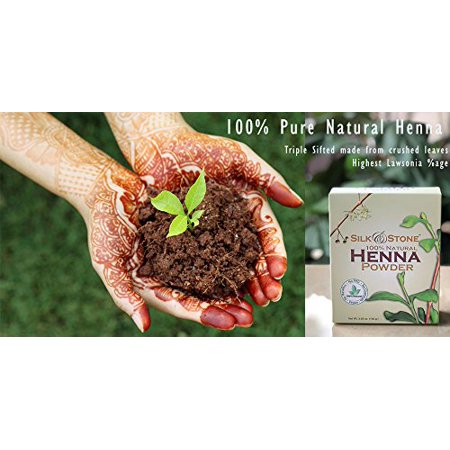 Silk & Stone 100% Pure & Natural Henna Powder- Organically Grown Hair