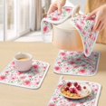 thumbnail image 5 of Elegant Spring Floral Pot Holders for Kitchen Heatproof Potholder, 3 Pack Pink Flower Summer Botanical Hot Pads Multipurpose Oven Pads Cloth Potholders Trivet for Cooking Baking, 5 of 8