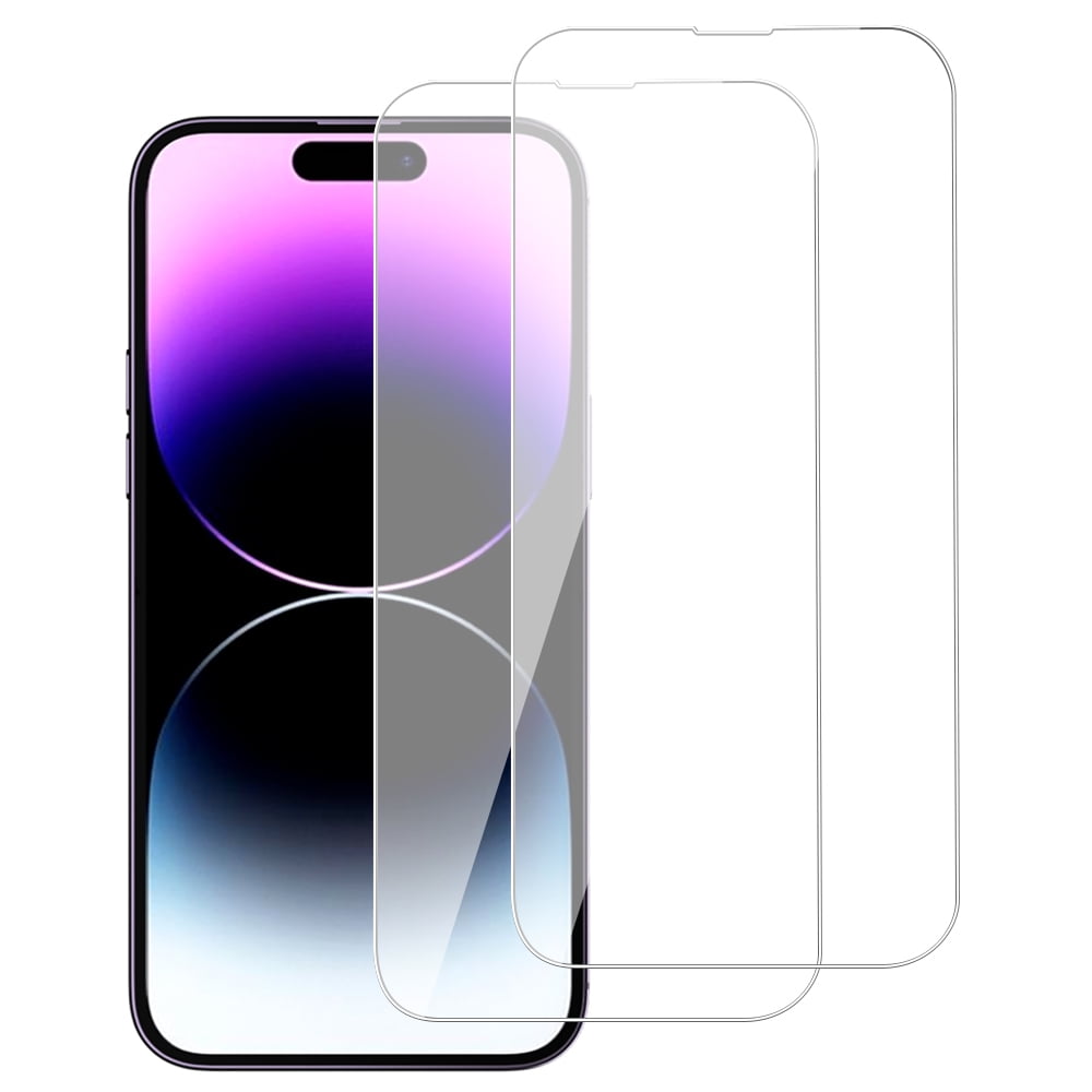 NIFFPD 2 Pack Screen Protector Designed for iPhone 14 6.1' Ultra HD Full Screen Tempered Glass, 9H Hardness, Scratch Resistant, Easy Install