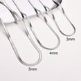 thumbnail image 3 of 14K White Gold Width 3mm/4mm/5mm Flat Snake Chain Choker Necklaces for Men, 3 of 6