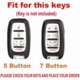 thumbnail image 2 of Key Fob Cover Compatible with Chrysler Pacifica Voyager 2017-2022 5/7 Button Keychain Case Holder Protector,7 Button-brown, 2 of 6
