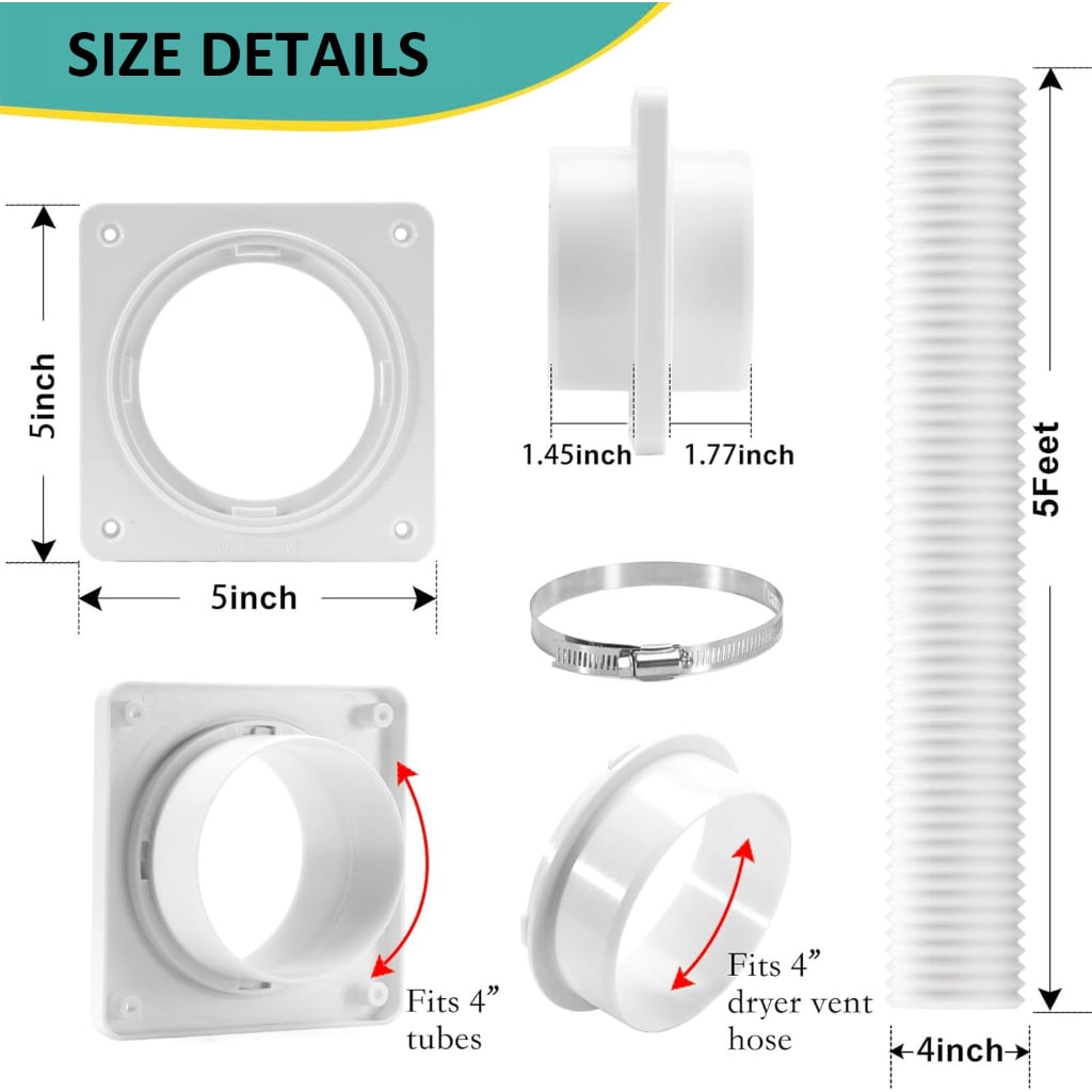 Quick Disconnect Dryer Exhaust Hose Kit for Fast Cleaning Maintenance
