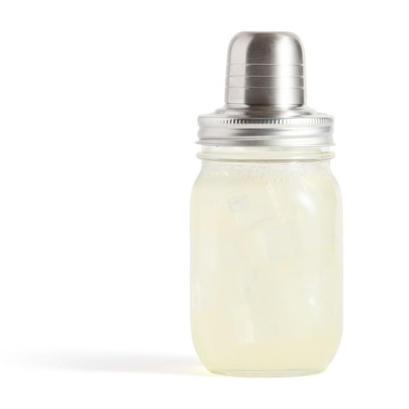Jarware Cocktail Shaker Lid For Regular Mouth Mason Jars, Stainless Steel