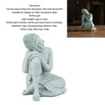 thumbnail image 4 of Small Buddha Decoration, Premium Green Sandstone, Exquisite Craftsmanship, Feng Shui Fish  Ornaments, 4 of 8