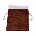 thumbnail image 1 of Oliegs Blanket Velvet Santa Drawstring Pouch Holiday Party Sack For Wrapping Xmas Celebration And Storage Reusable Festive Suitable For Xmas (brown), 1 of 4