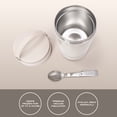 thumbnail image 4 of Cook with Color Insulated Ice Cream Holder or Soup Container with Toppings Compartment and Spoon, Taupe, Made for Portable Food Storage, 4 of 11