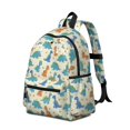 thumbnail image 2 of Dinosaur and Leaf Beige Pattern Cute School Backpack with Padded Back and Adjustable Shoulder Straps 13.4"x11"x4.7", 2 of 5