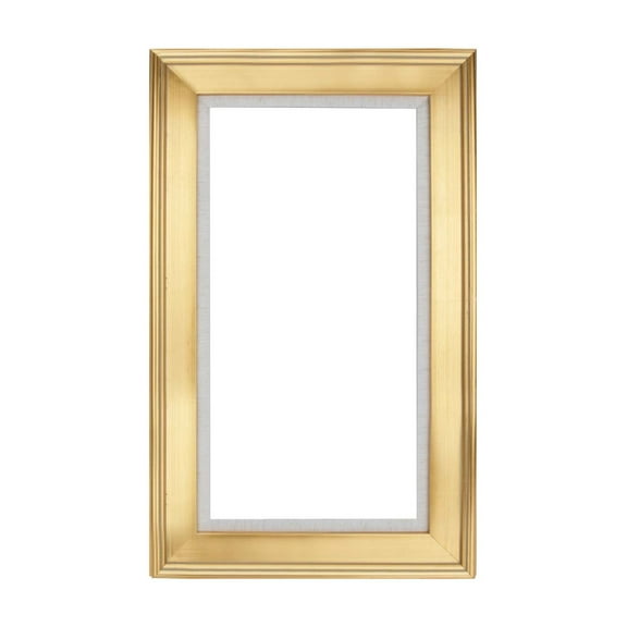 Creative Mark Elegant Plein Aire Gold Frame with Linen Liner, 12x24" Ornate Open Back Picture Frames, No Glass or Backing, Gessoed Wood, 2.75-inch Wide Moulding